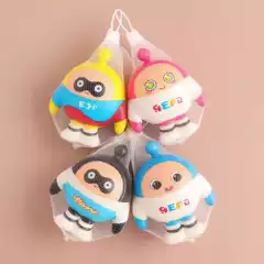 Stress Relief Squishy Toys Egg Pet Figures Desktop Stress Reliever Backpack Pop Back Squishy Decompression Gadget Wholesale