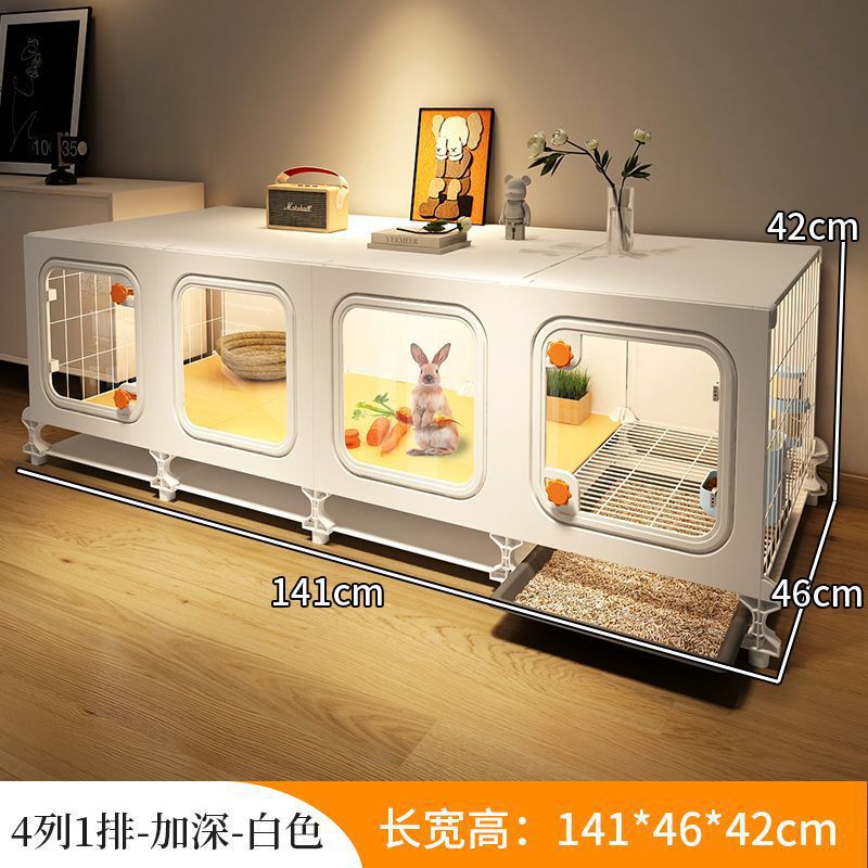 兔笼带厕所家用室内超大号兔别墅养宠物兔荷兰猪豚鼠专用笼子兔窝|undefined
