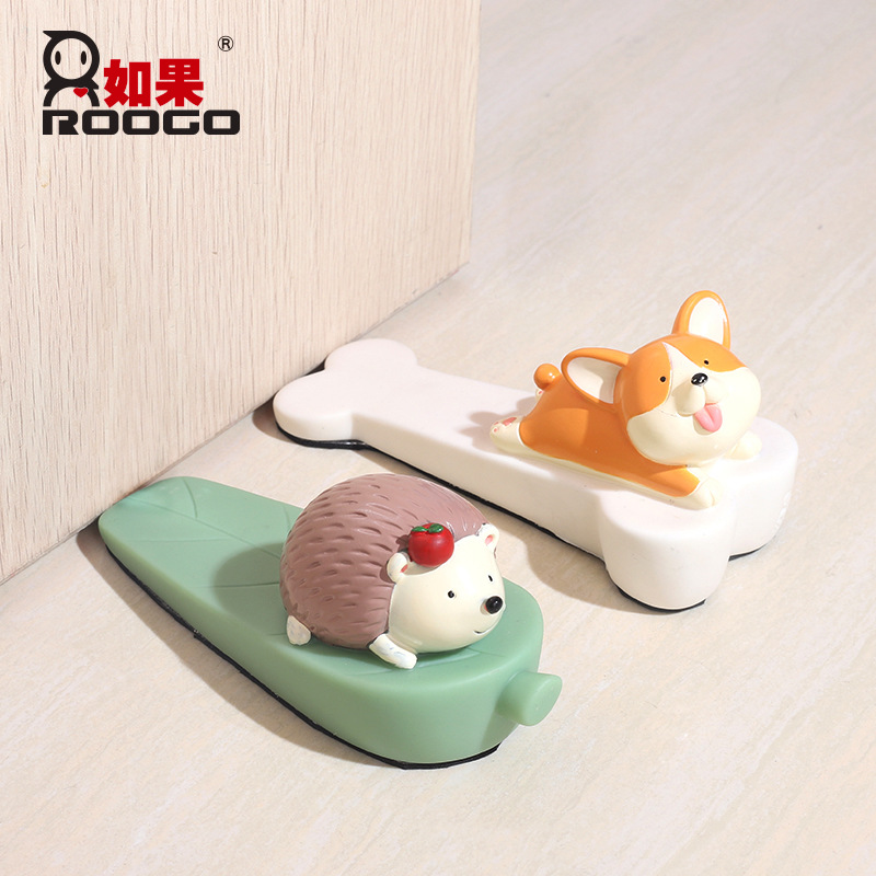 If the cartoon creative door block top door anti-collision animal door touch living room children's safety door stop door plug decoration