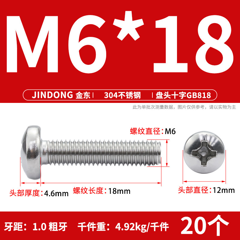 304ステンレスgb818クロス溝盤頭機ねじ半円頭ボルトねじm 3m 4m 5m 6m 8m 10|undefined