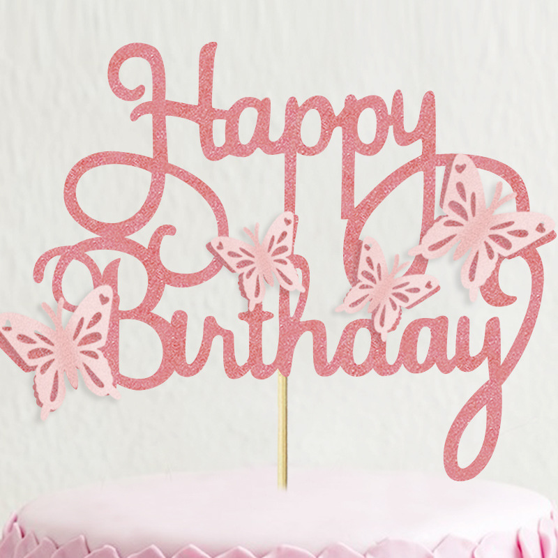 Tridimensional hueco mariposa Feliz cumpleaños pastel tarjeta inserción primavera boda niños cumpleaños fiesta escena diseño Decoración