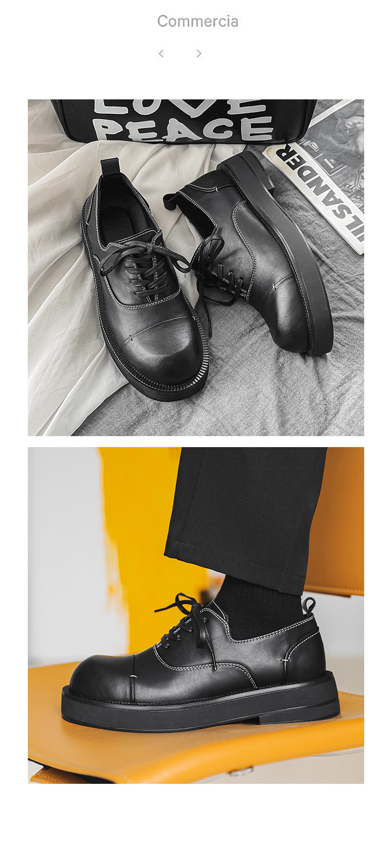 Dreifach geflochtenes Leder-Business-Kleid, atmungsaktiver Herrenanzug, Derby-Höhenerhöhung, Hochzeits-Bräutigam-Schuhe, 88830_voghion.com