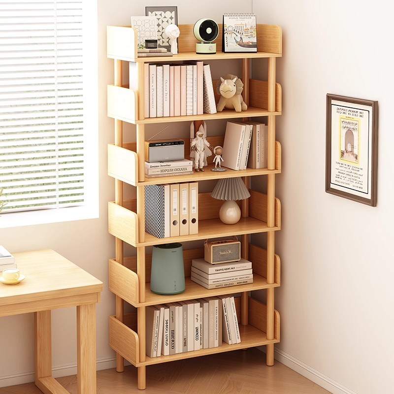 Estante de libros de piso estante de almacenamiento de revistas integrado contra la pared estante de almacenamiento de juguetes de estudiantes estante de almacenamiento vertical multicapa pequeño gabinete