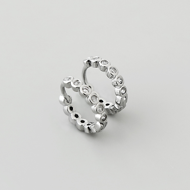 fashion powder white zircon copper earrings wholesale Nihaojewelrypicture2