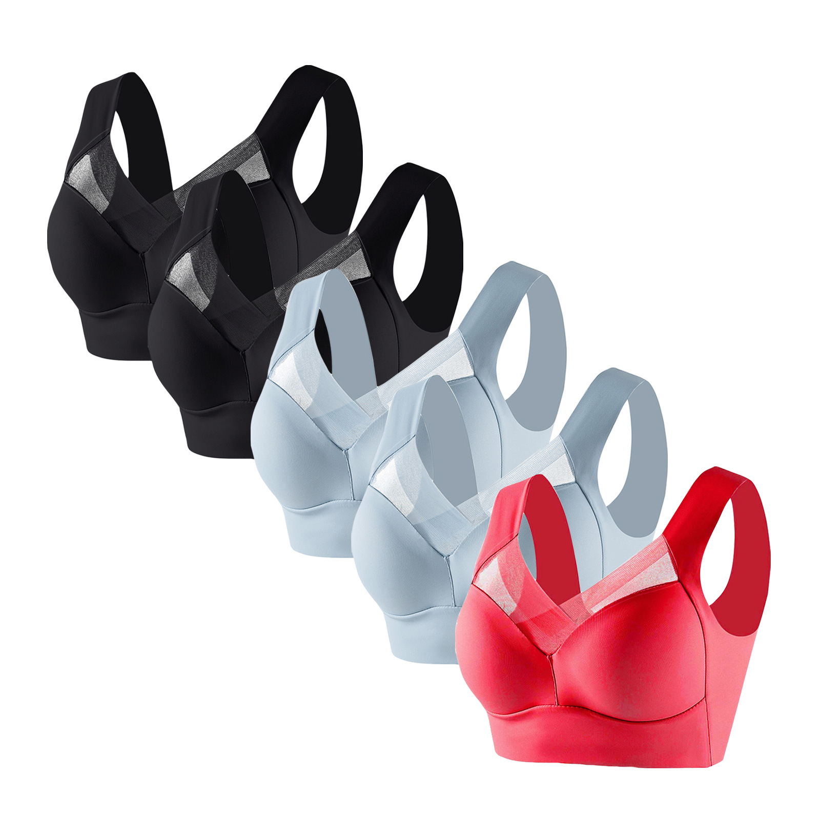 블랙+블랙+블루+블루+레드