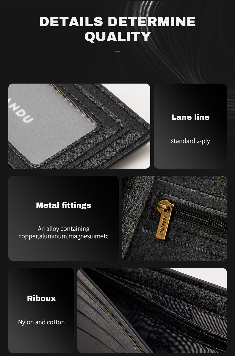 Fashionable Men's Wallet, New Arrival, Classic Short Wallet With Multiple Card Slots, Multi-function Popular Wallet_voghion.com