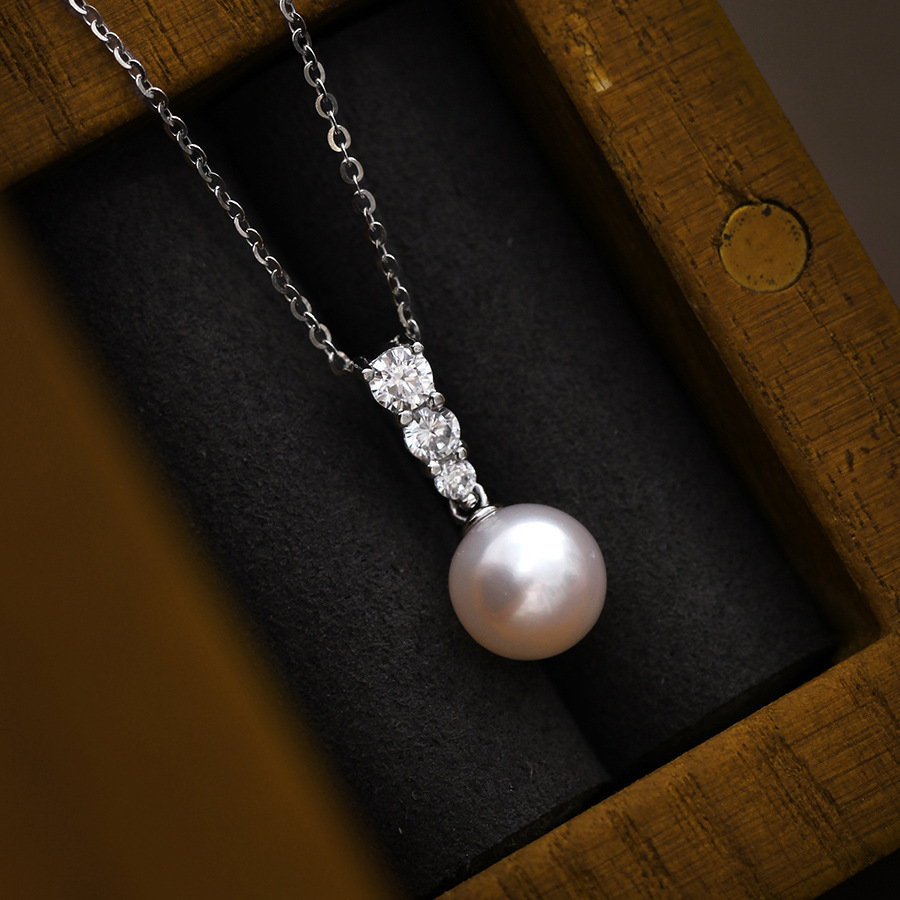 Colar elegante de pérolas e diamantes para mulher – joia de luxo_voghion.com