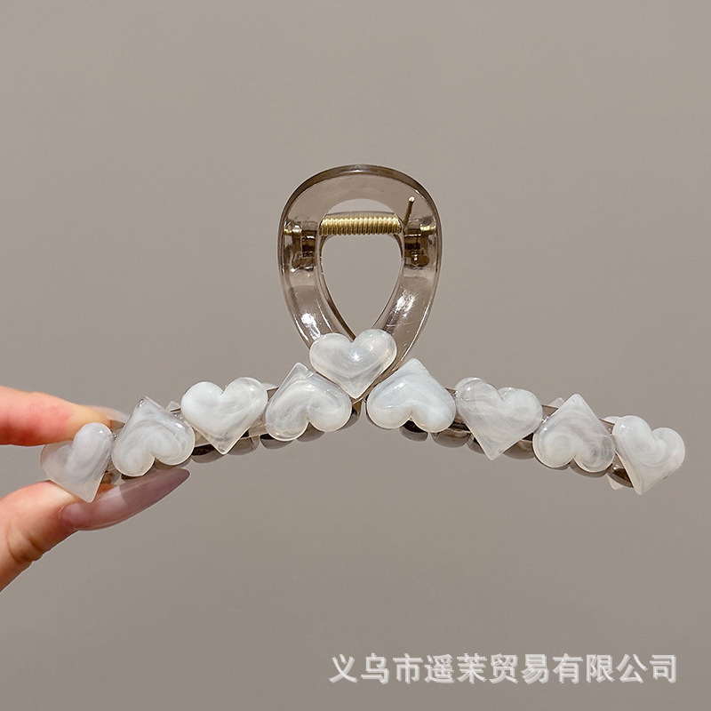 轻奢高端水晶大号抓夹鲨鱼夹女时尚百搭后脑勺盘发夹新款发抓头饰|undefined