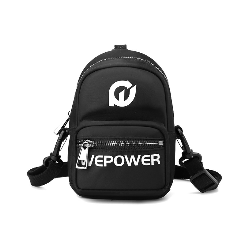 WEPOWER nuevo bolso de pecho de moda bolsa de mensajero impermeable para hombres y mujeres de nylon resistente al desgaste bolso de hombro del brazo del teléfono móvil ocasional