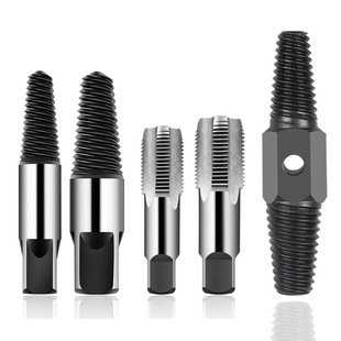 Cross-border water pipe broken wire extraction device double-headed thread tool tap screw extraction device wholesale reverse tooth repair tap