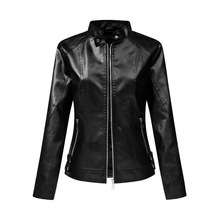 欧美跨境女士时尚皮衣秋季性感辣妹骑行机车PU外套