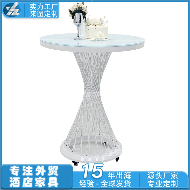 Hot Selling Movable Creative Wedding Atmosphere Layout Art Carved Decoration Dessert Table Cake Table Bar Table