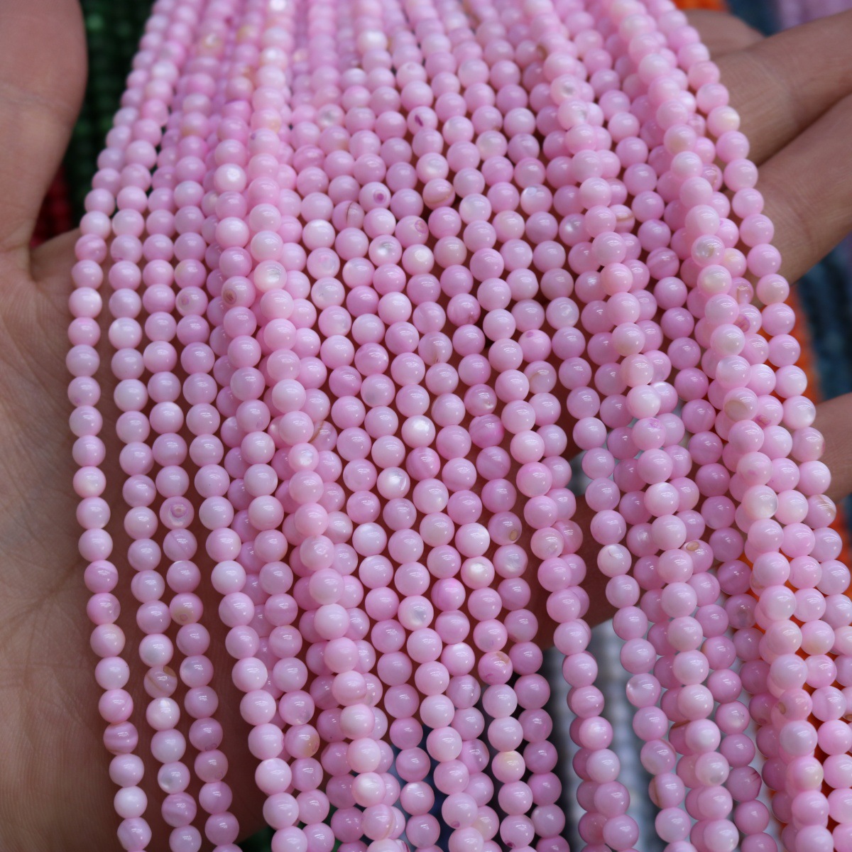 Conchas de agua dulce naturales cuentas mixtas de color 4mm color monocromático bolas perlas sueltas diy joyería accesorios joyería al por mayor image 21