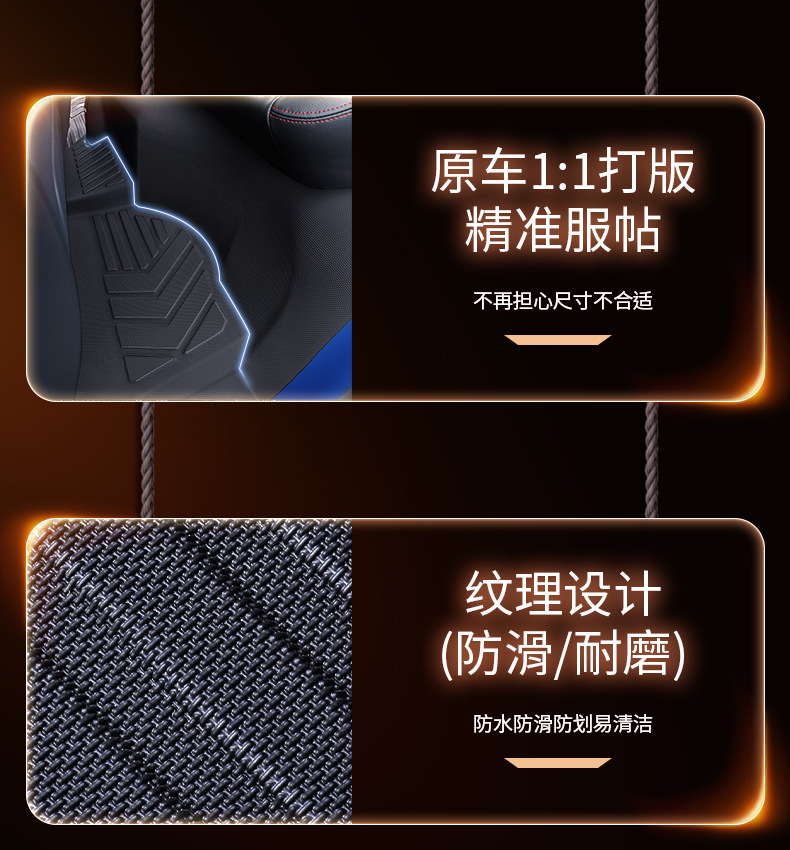 JAC Junling V5 TPE floor mats, full coverage, specialized for truck cabs, TPE floor mats for the front row, complete modification kit