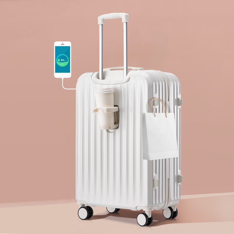 Nueva maleta de viaje multifuncional de alto valor de cara con ruedas universales de 22 pulgadas con contraseña