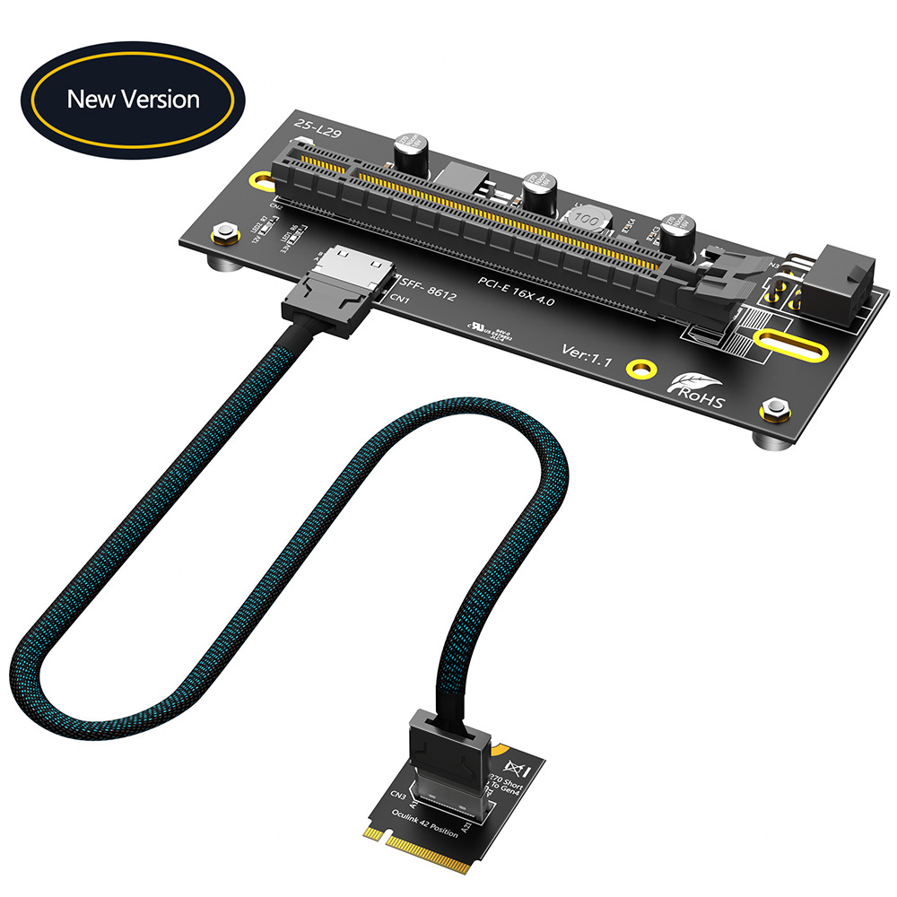 M.2 NVMe - Oculink SFF-8611/8612 adapter kabeli
