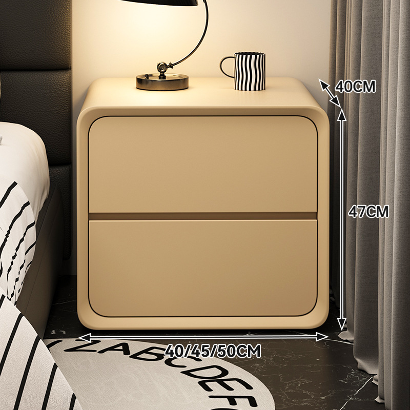 Mesa de cabecera de madera negra pequeña estante de cama de dormitorio doméstico simple y moderno simple gabinete de almacenamiento