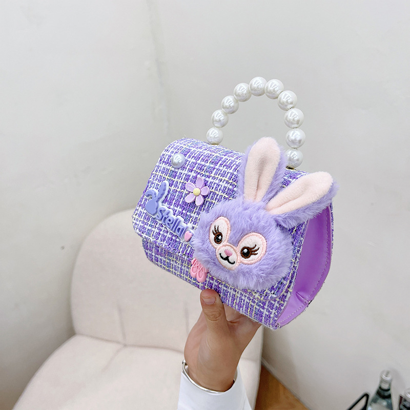 2021 nuevo Otoño e Invierno bolsa de conejo niños dibujos animados princesa chica bolsa de mensajero moda bebé cambio bolsa de accesorios