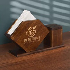 レトロティッシュボックス业务用ナプキン収纳ボックスホテルレストランカフェ弁当箱引き出しボックス木制