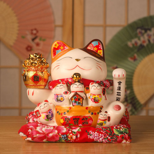 Lucky Cat Electric Shake Large Ornament Shop Opening Large Japanese Ceramic Creative Gift Cashier Ornament