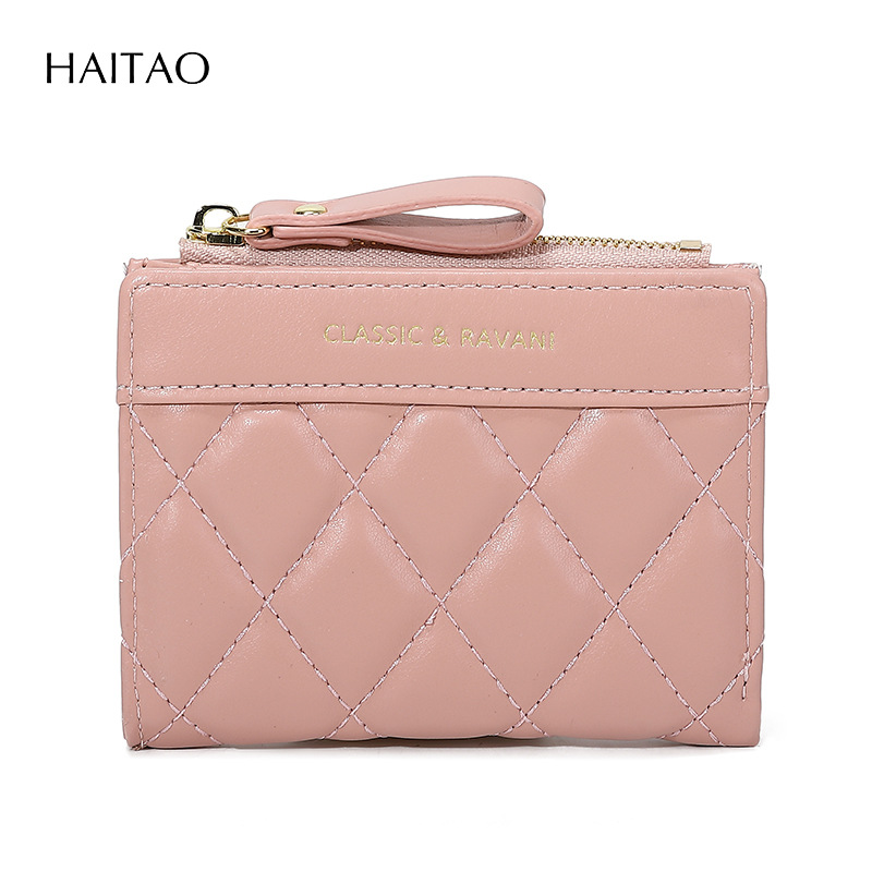 2025 primavera nueva Europa y los Estados Unidos nueva billetera en mujeres corta cremallera de diamante bordado moda alta 20% de descuento