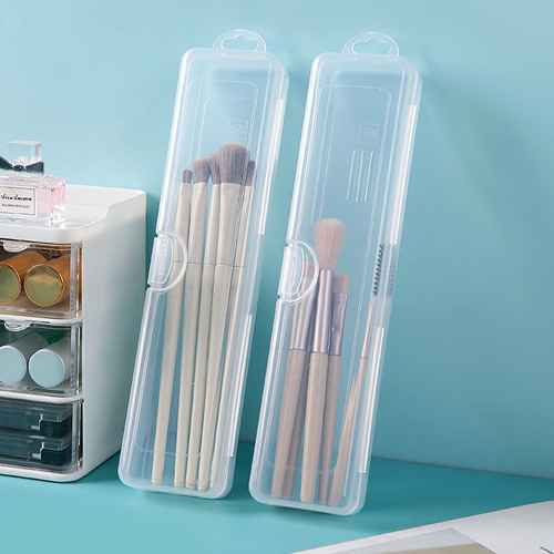 Makeup brush storage box, portable dust-proof blush brush, eyeshadow brush, eyebrow pencil organizer, travel lipstick storage box