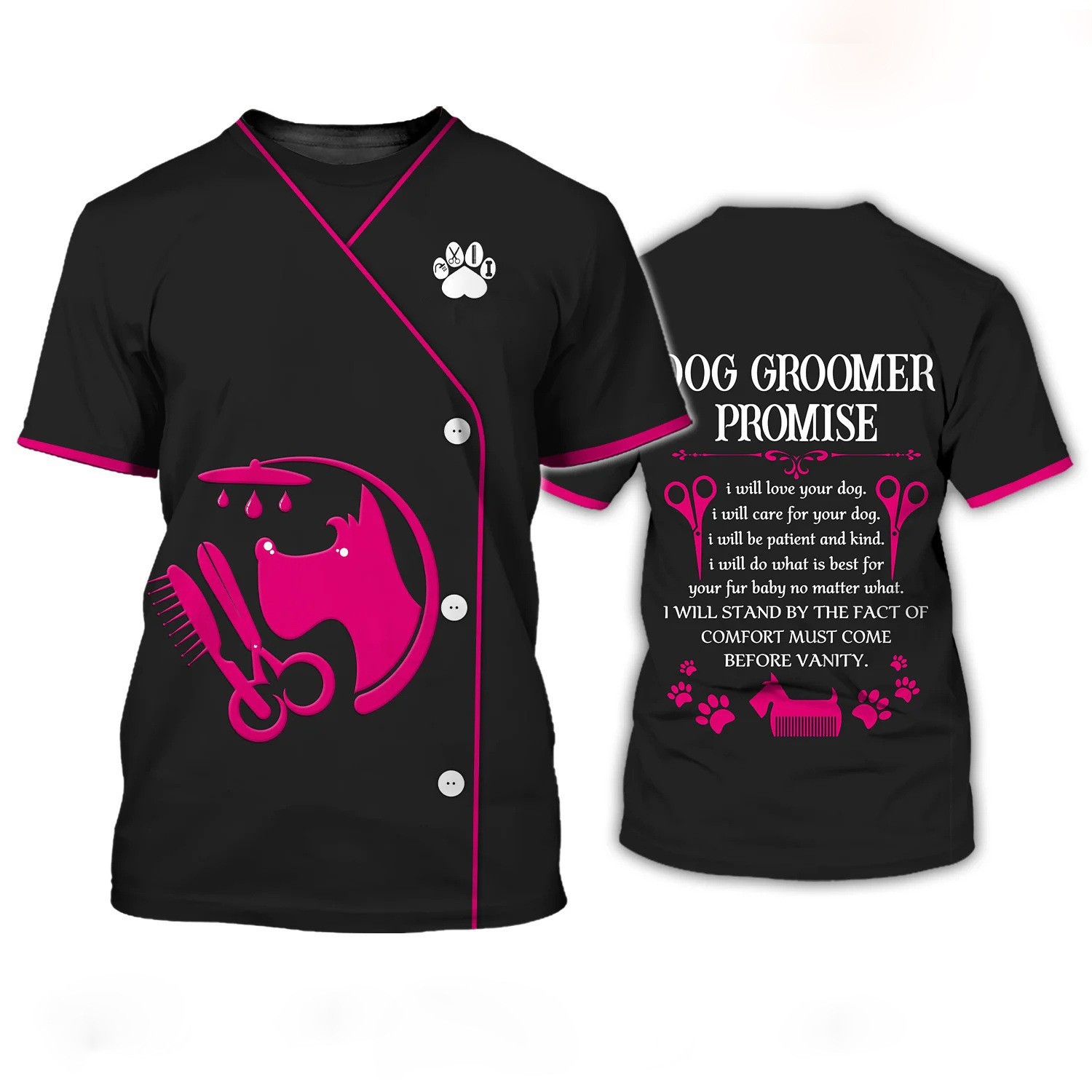 Nueva herramienta de corte de pelo de mascotas de efecto tridimensional Impresión 3D AliExpress Verano Venta caliente Camiseta transpirable para hombres y mujeres