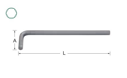 世达 加长内六角扳手 14mm 81320