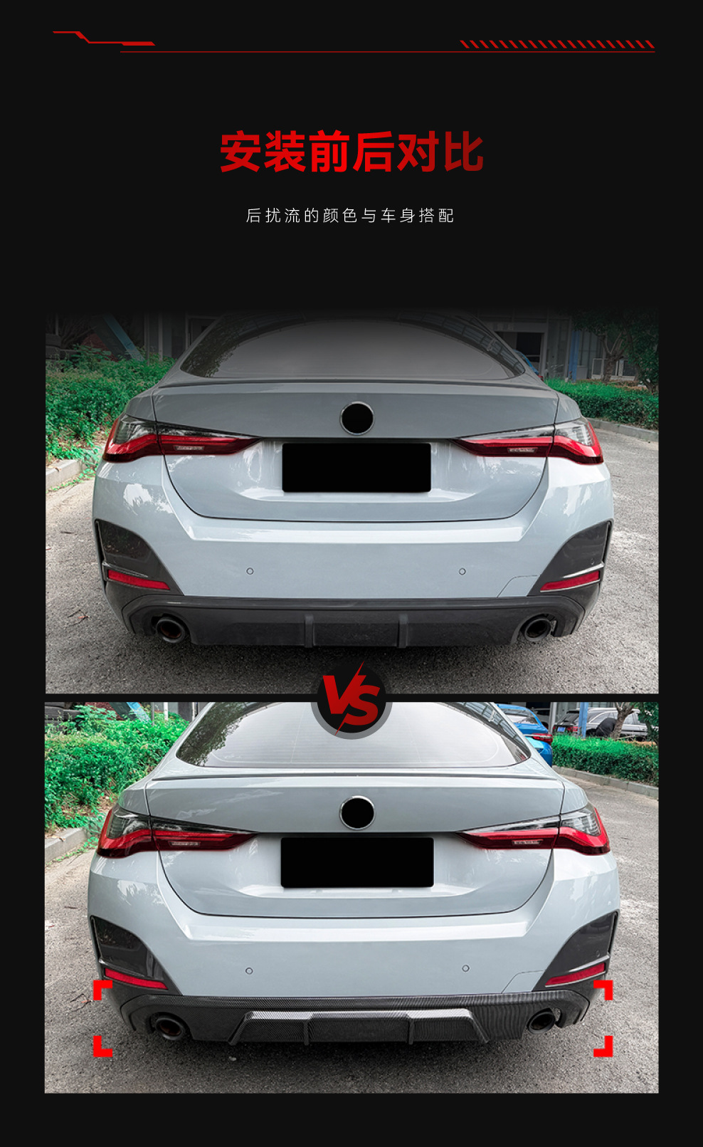 Applicable to 2020+ Bmw 4 Series G26 m Sport Mp Model Rear Lip Spoiler Cross-Border Modification Parts