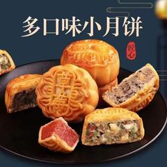 迷你水果小月饼20g广式多口味五仁中秋月饼老式传统糕点独立包装
