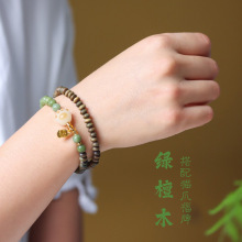厂家直供新品4*6mm阿根廷绿檀双圈手串手链搭配南方玉菩提招材猫