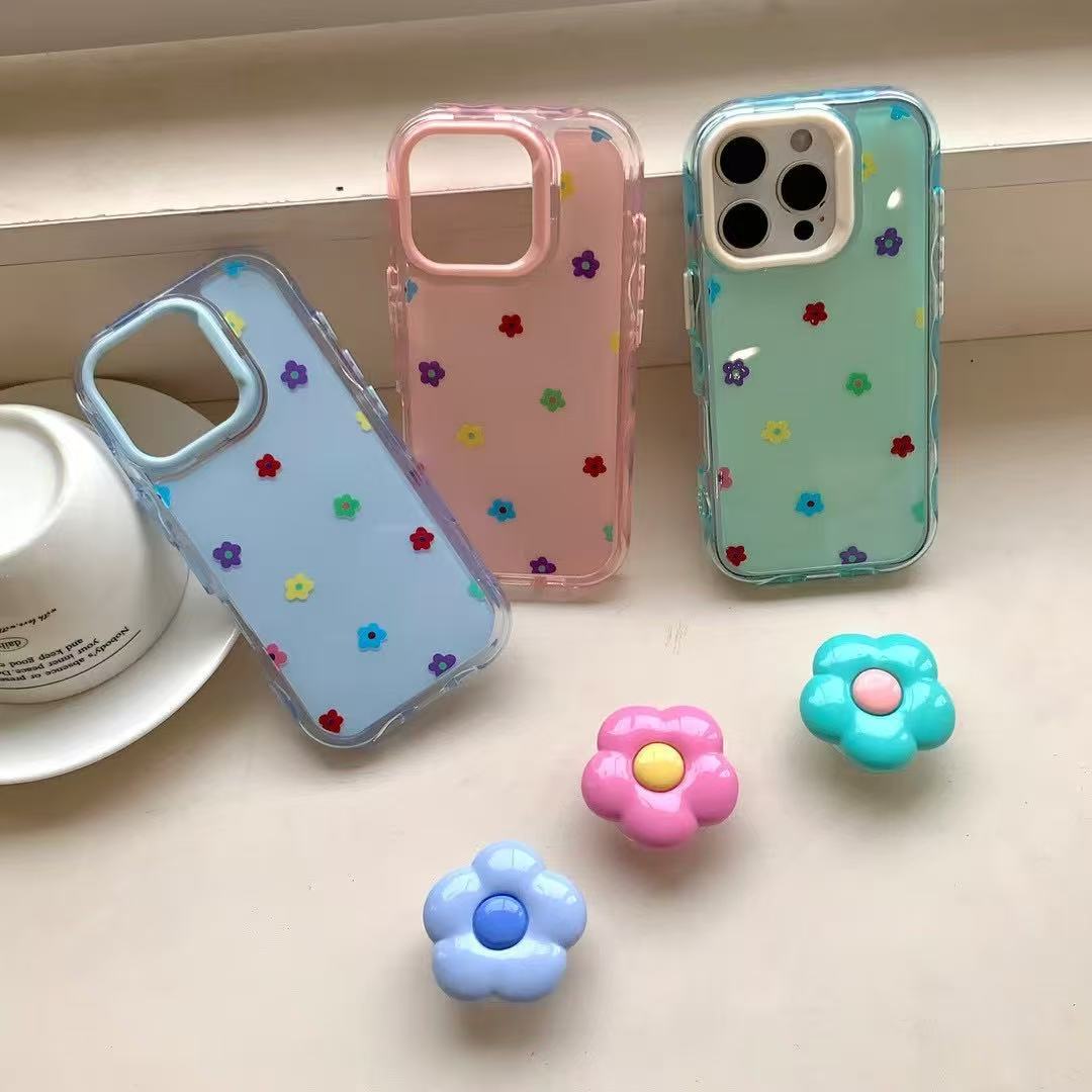 Flores de dopamina de colores para Apple 15Pro/16Pro funda para teléfono móvil 14PM verano 13 femenino 16PM pareja