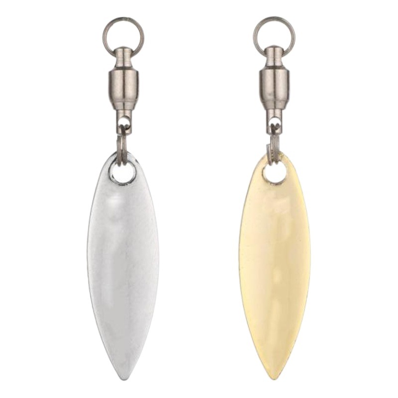 Rodamiento al por mayor hoja de sauce lentejuelas giratorias lentejuelas compuestas para modificación DIY Luya ruido pieza giratoria pieza de cola de sonido