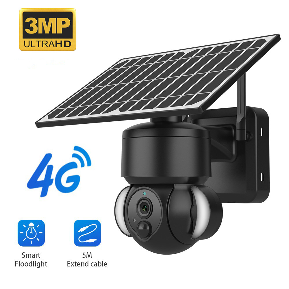 Solar 4G 3 millones HD cámara de vigilancia al aire libre impermeable bajo consumo de energía cámara de vigilancia al por mayor