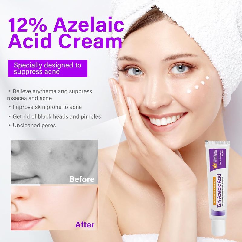 壬二酸精华Azelaic Acid 12%烟酰胺软膏舒缓肌肤凝胶淡化痘坑痘|undefined