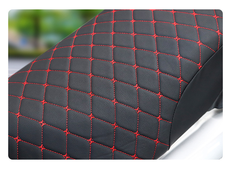 Moshuntong electric car leather embroidered composite sponge cushion cover motorcycle thickened warm sponge winter cushion