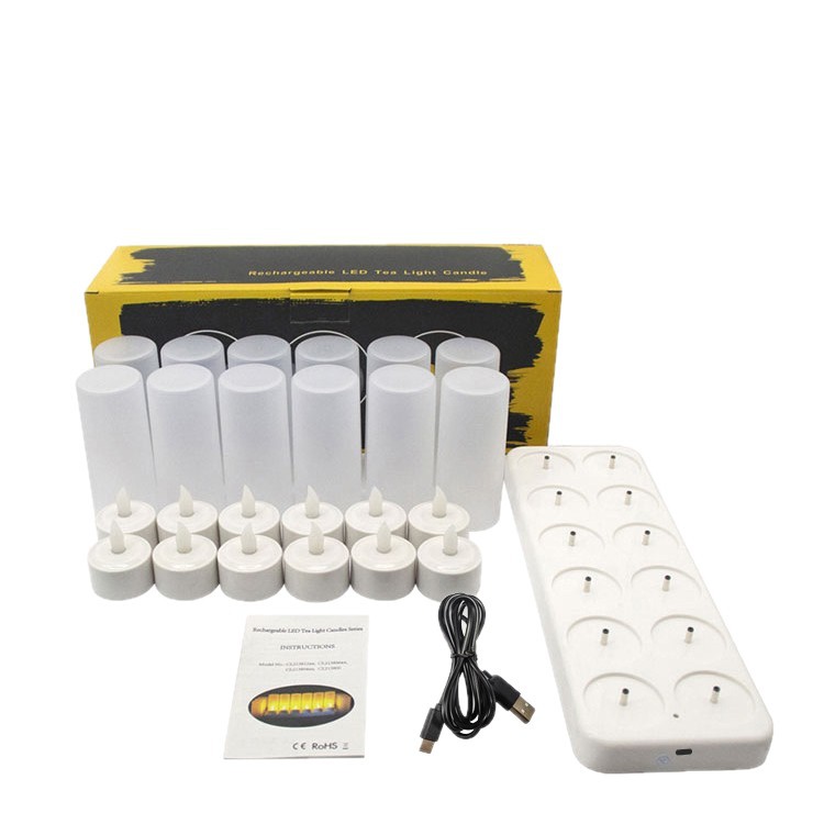 Fábrica para las necesidades diarias aplicables EuroFone lámpara de vela electrónica lámpara de cera de té 12-Carga LED lámpara de vela luminosa image 7