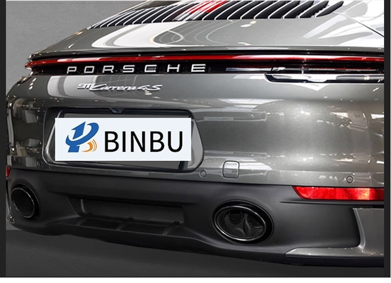 Suitable for Porsche 911 Tailpipe Carrera Modified Exhaust Pipe New 992 Black Tailpipe