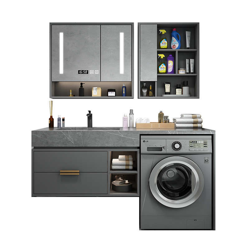 Mueble de baño Balcón Roca placa integrada lavadora gabinete combinación Nordic lavabo de baño mesa de lavado lavabo