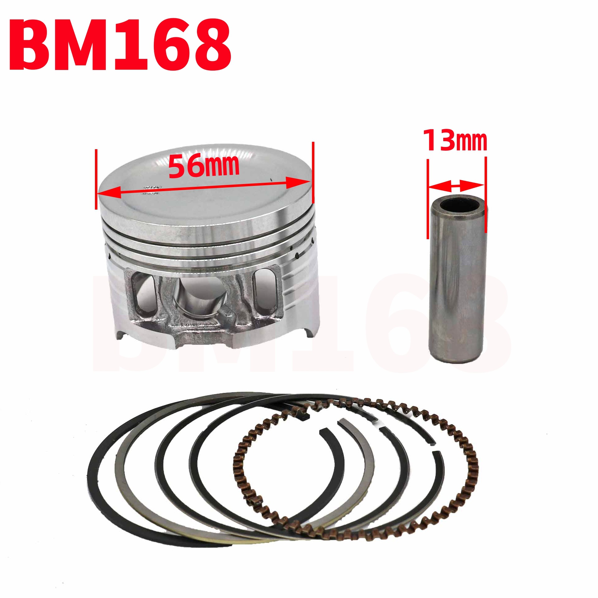Southeast Asia Motorcycle Cylinder WAVE125 Cylinder 56mm Mighty 125 KPH125 Cylinder Piston Middle Cylinder Liner