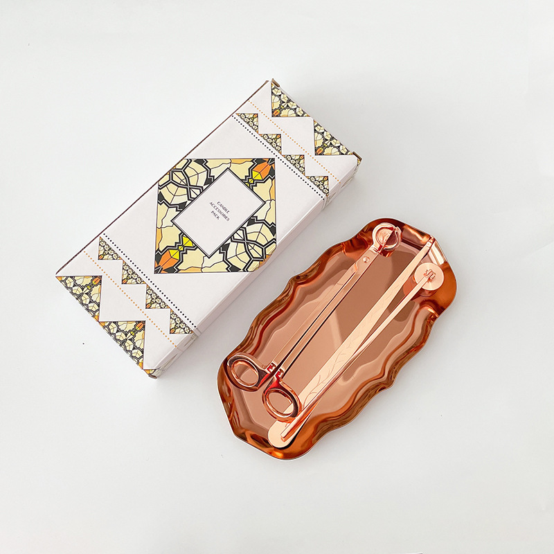 Conjunto de herramientas para velas de aromaterapia - Diseño moderno simple, incluye cortador de vela de acero inoxidable, extintor de vela y encendedor, venta al por mayor