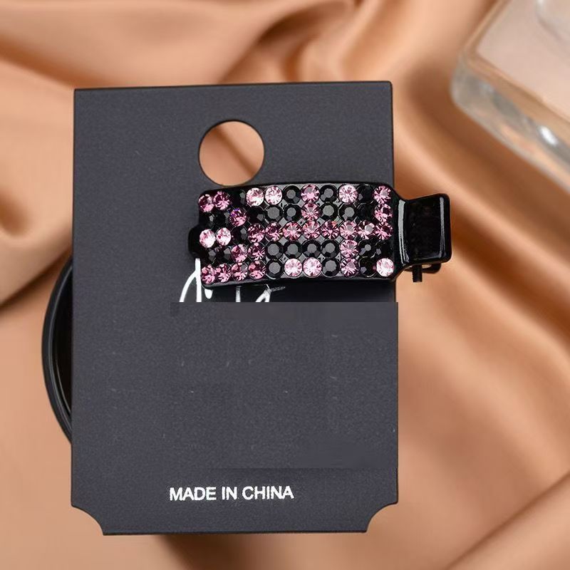 Rhinestone hairpin purple pink