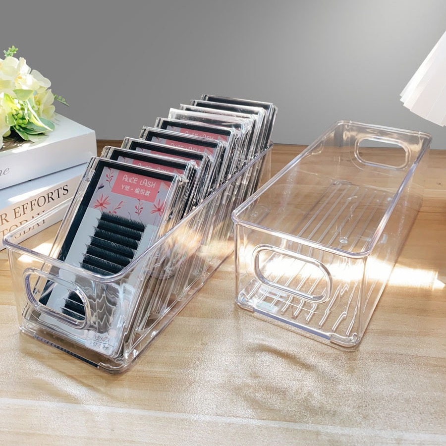 睫毛盒子专用收纳盒  工具桌面整理架嫁接美睫便携展示盒透明可视