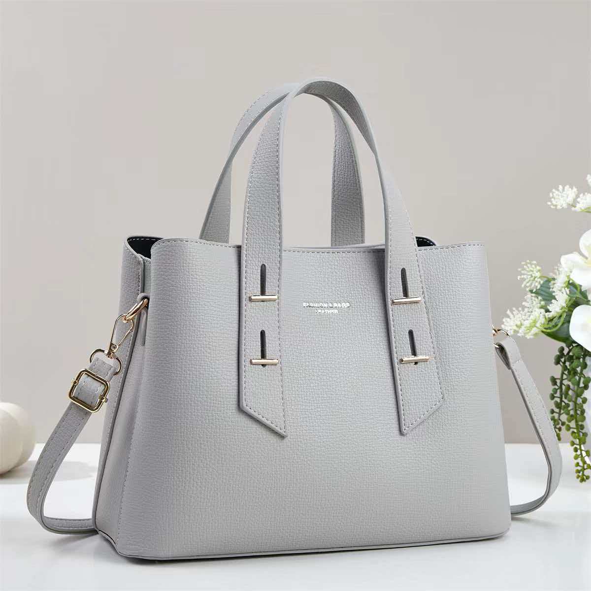 Bolsas de mano de damas de gran capacidad de color sólido bolsas de hombro de moda casuales de todos los días bolsas de mochila transfronterizas