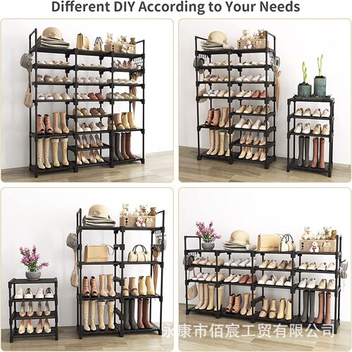 Wholesale Simple Shoe Rack Home Shoe Stand Entrance Combination Dormitory Floor Clothes Rack Minimalist Storage Shoe Cabinet Display Rack