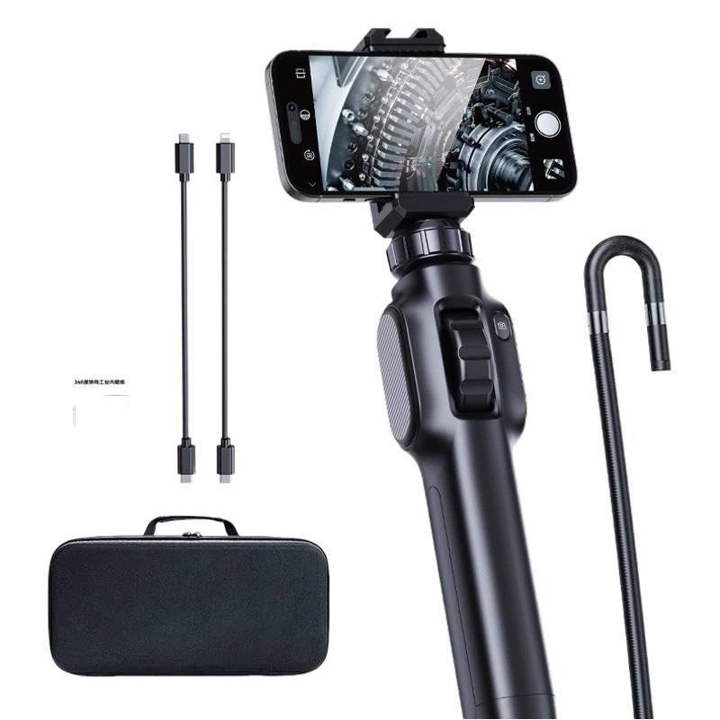 Трансграничный горячий продукт, эндоскоп рулевого управления на 360 градусов, промышленный детектор для ремонта автомобилей, ручной эндоскоп для мобильного телефона OTG