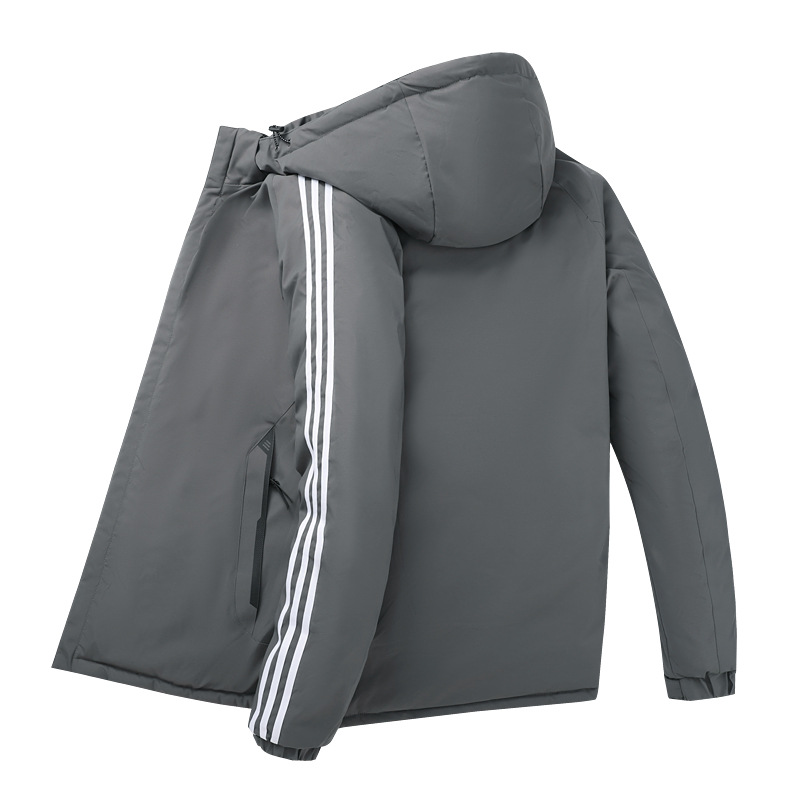 Abrigo de algodón acolchado de doble cara para hombre de invierno Sombrero desmontable Abrigo acolchado de algodón cálido engrosado Abrigo acolchado de algodón para hombre Venta directa de fábrica