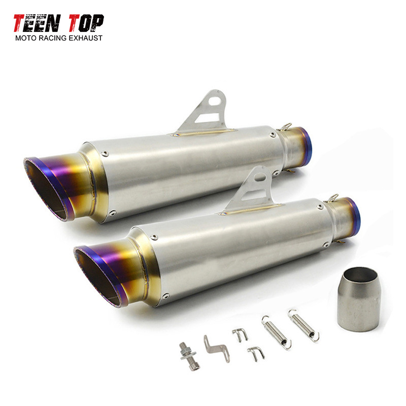 Motorcycle Exhaust Modification Mt07 Z900 Zx6R R25R3R1 Modified Sc Two-End Blue Tail Section Exhaust Pipe