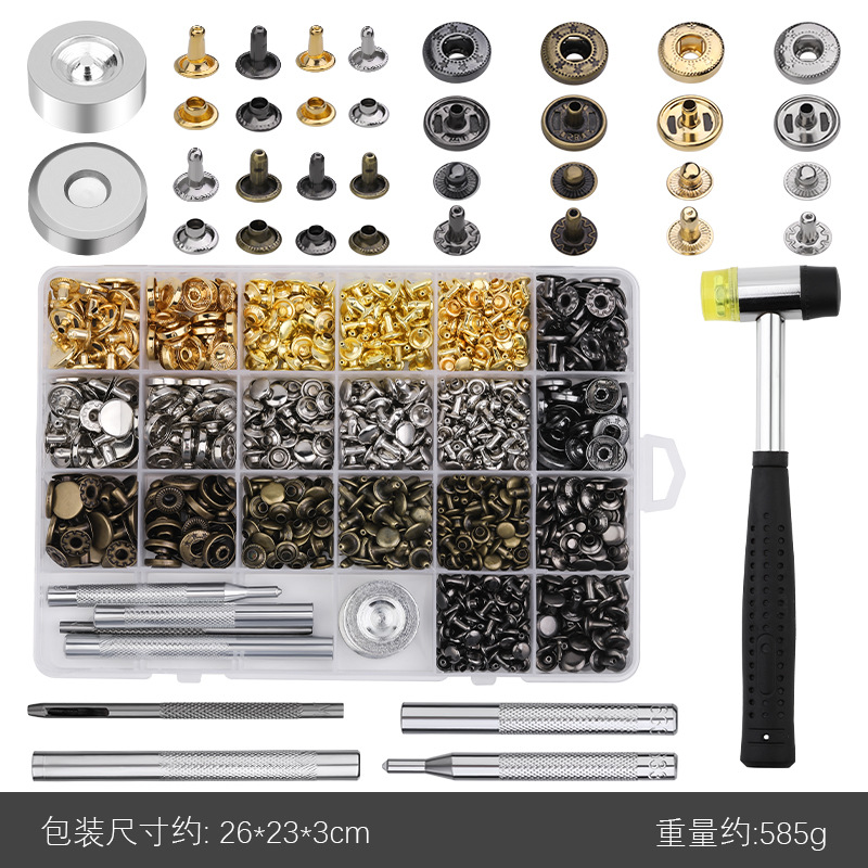 Cross-border 633 655 831 traje de hebilla de cuatro juntas de metal redondo hebilla de cobre ropa para niños y madre botón accesorios de equipaje botón