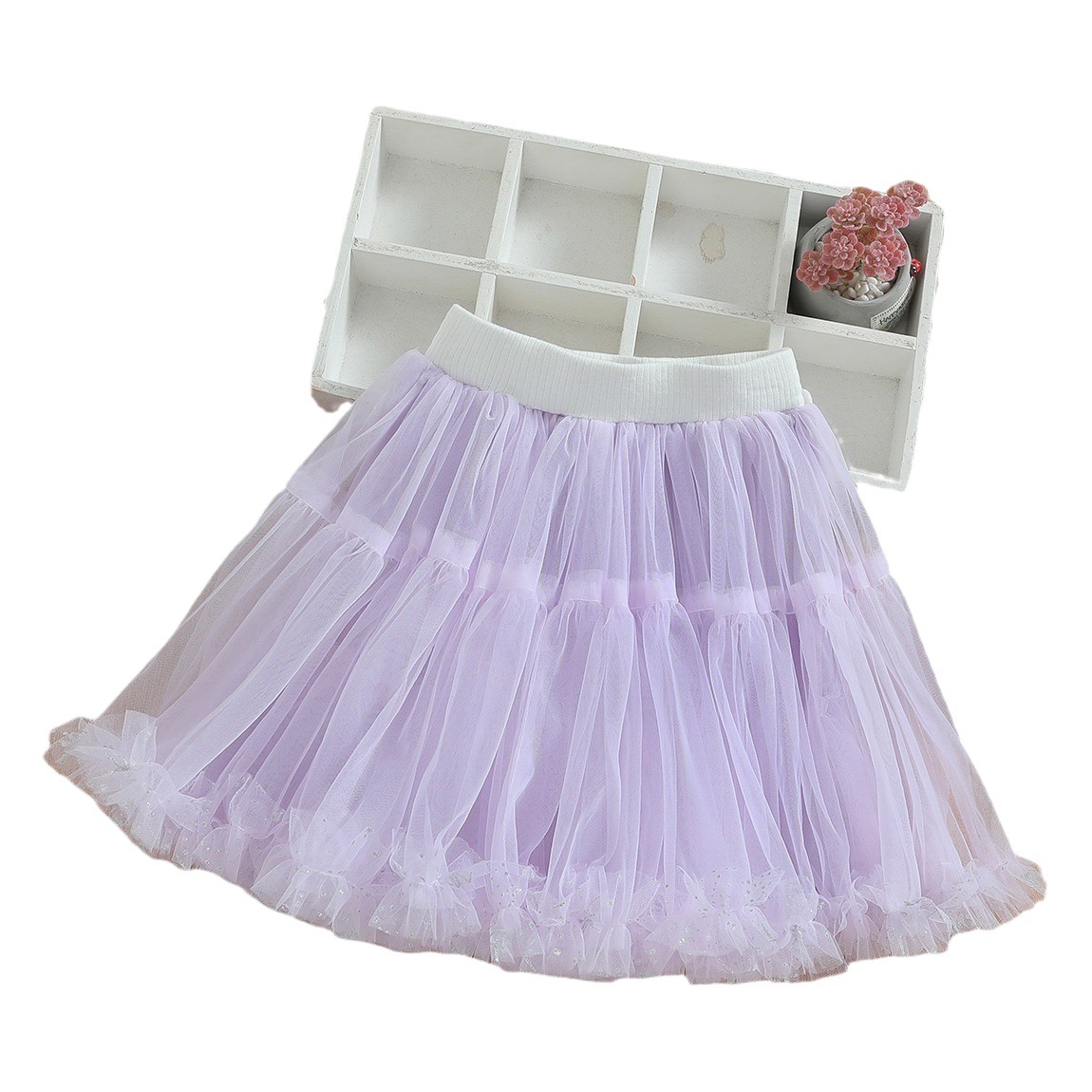 Falda de tutú para niñas de primavera y verano falda de pastel suave para bebés falda de malla falda de princesa pettiskirt Falda corta a juego